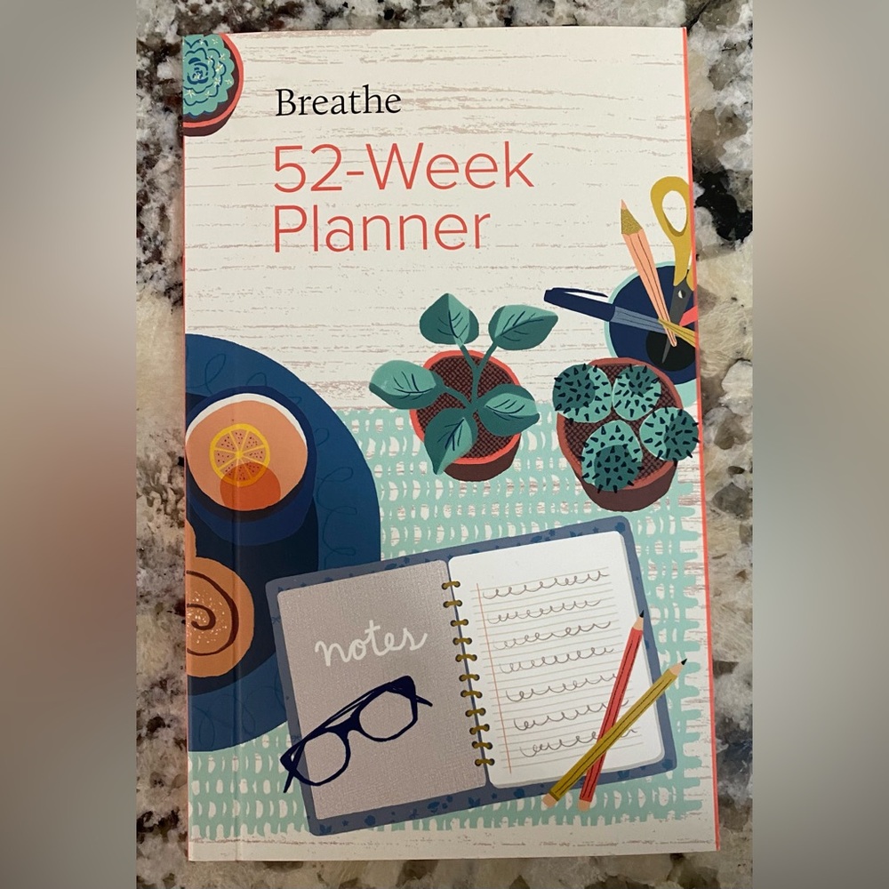 Colorful 52-Week Planner with Plant Design